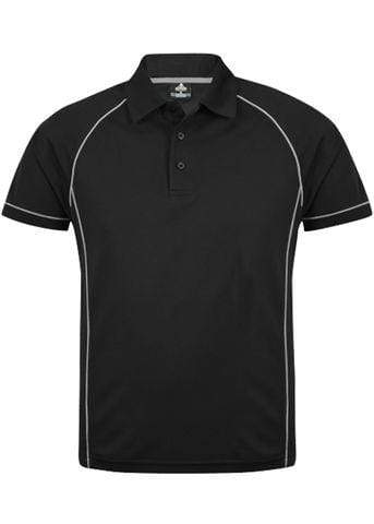 Aussie Pacific Casual Wear Black/Silver / S AUSSIE PACIFIC men's endeavour polo shirt 1310