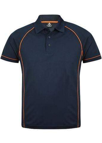 Aussie Pacific Casual Wear Navy/Fluro Orange / S AUSSIE PACIFIC men's endeavour polo shirt 1310