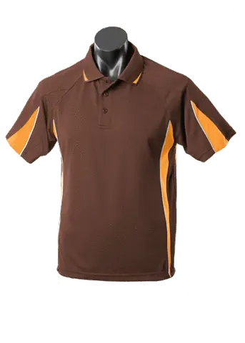 Aussie Pacific Casual Wear Chocolate/Gold/White / S AUSSIE PACIFIC men's eureka polo shirt 1304