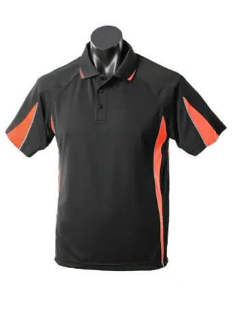 Aussie Pacific Casual Wear Black/Orange/Ashe / S AUSSIE PACIFIC men's eureka polo shirt 1304