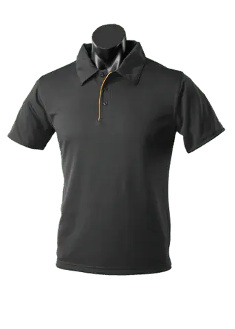 Aussie Pacific Casual Wear Black/Gold / S AUSSIE PACIFIC men's yarra polo shirt 1302