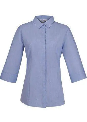 Aussie Pacific Corporate Wear Mid Blue / 4 AUSSIE PACIFIC LADIES GRANGE 3/4 SLEEVE 2902T