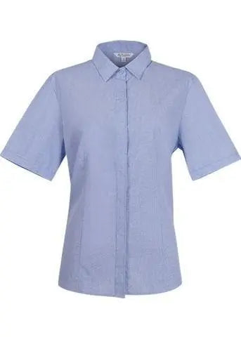 Aussie Pacific Corporate Wear Mid Blue / 4 AUSSIE PACIFIC LADIES GRANGE SHORT SLEEVE 2902S