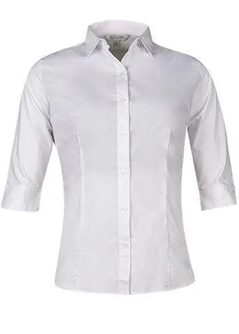 Aussie Pacific Corporate Wear White / 4 AUSSIE PACIFIC LADIES MOSMAN 3/4 SLEEVE 2903T