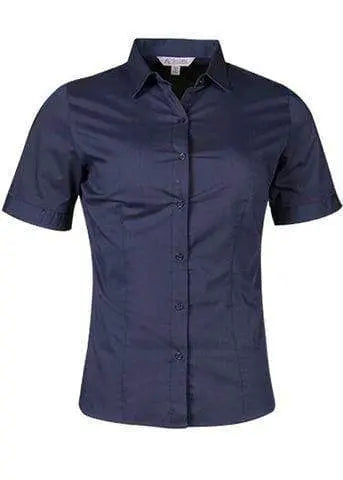 Aussie Pacific Corporate Wear Navy / 4 AUSSIE PACIFIC LADIES MOSMAN SHORT SLEEVE 2903S