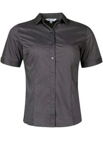 Aussie Pacific Corporate Wear Black / 4 AUSSIE PACIFIC LADIES MOSMAN SHORT SLEEVE 2903S