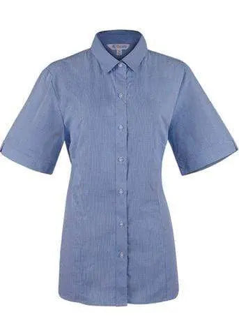 Aussie Pacific Corporate Wear Navy/White / 4 AUSSIE PACIFIC LADIES TOORAK SHORT SLEEVE 2901S