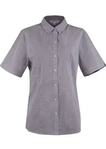 Aussie Pacific Corporate Wear Black/White / 4 AUSSIE PACIFIC LADIES TOORAK SHORT SLEEVE 2901S