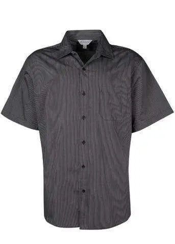 Aussie Pacific Corporate Wear Black/Silver / XXS AUSSIE PACIFIC MENS henley short sleeve 1900s