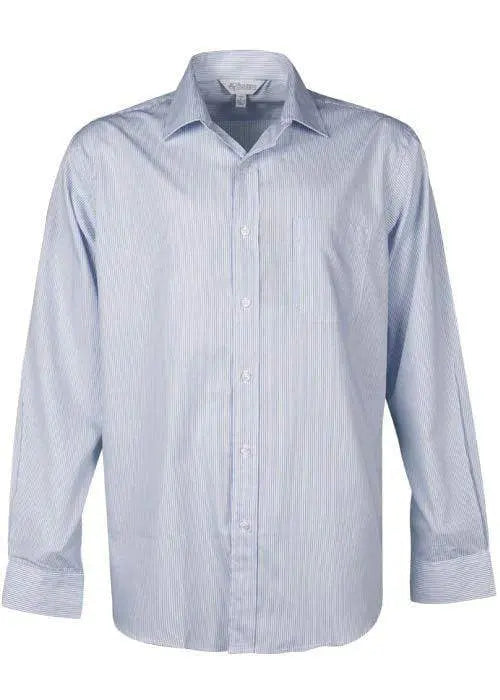 Aussie Pacific Corporate Wear White/Navy / XXS AUSSIE PACIFICMENS henley long sleeve 1900l