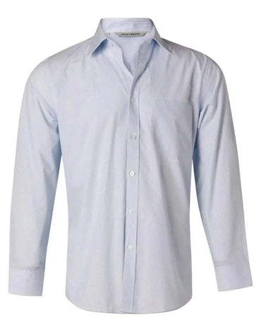 BENCHMARK Men's Fine Stripe Long Sleeve Shirt M7212