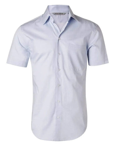 Benchmark Corporate Wear Blue / 40 BENCHMARK Men's Fine Twill Short Sleeve Shirt M7030S