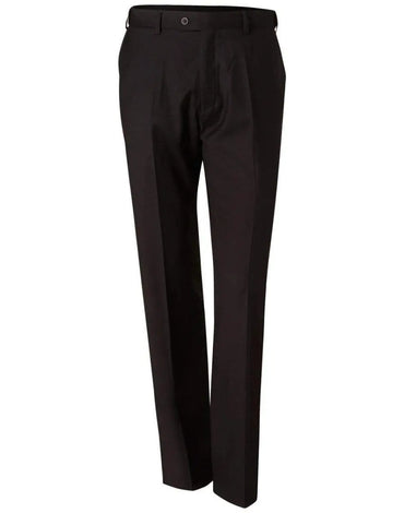 Benchmark Corporate Wear Black / 77 BENCHMARK Men's Polyviscose Flexi Waist Stretch Pants M9340
