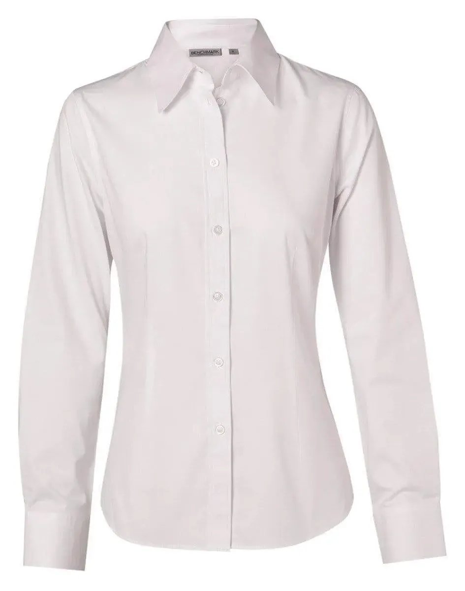 BENCHMARK Women's Cotton/Poly Stretch Long Sleeve Shirt M8020L