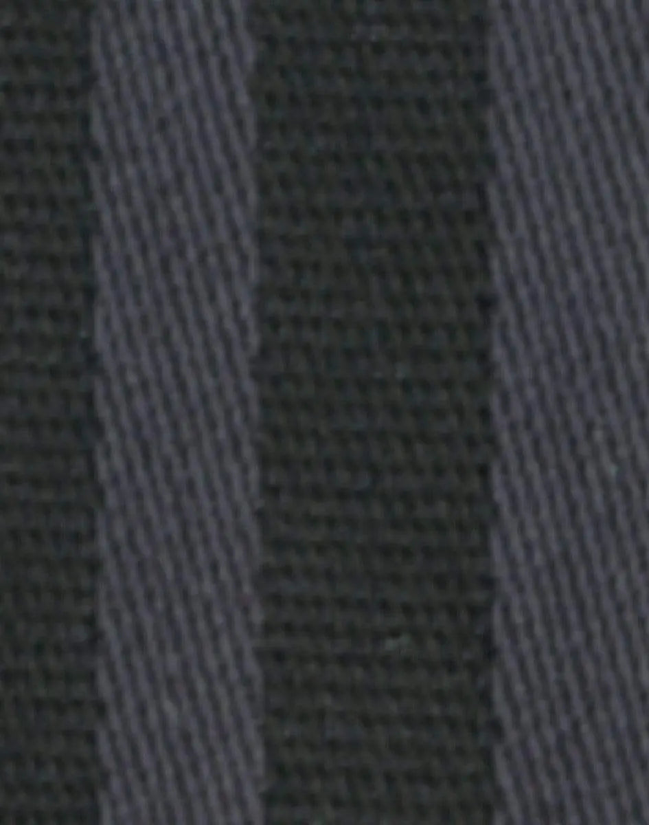 Benchmark Corporate Wear Black/Charcoal / 6 BENCHMARK Women's Dobby Stripe long sleeve shirt M8132