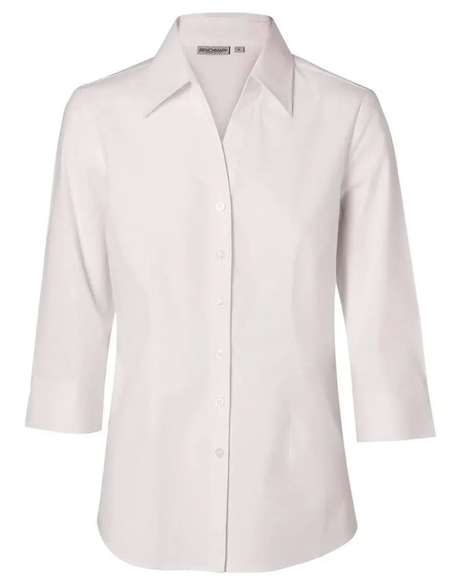 BENCHMARK Women's Fine Twill 3/4 Sleeve Shirt M8030Q