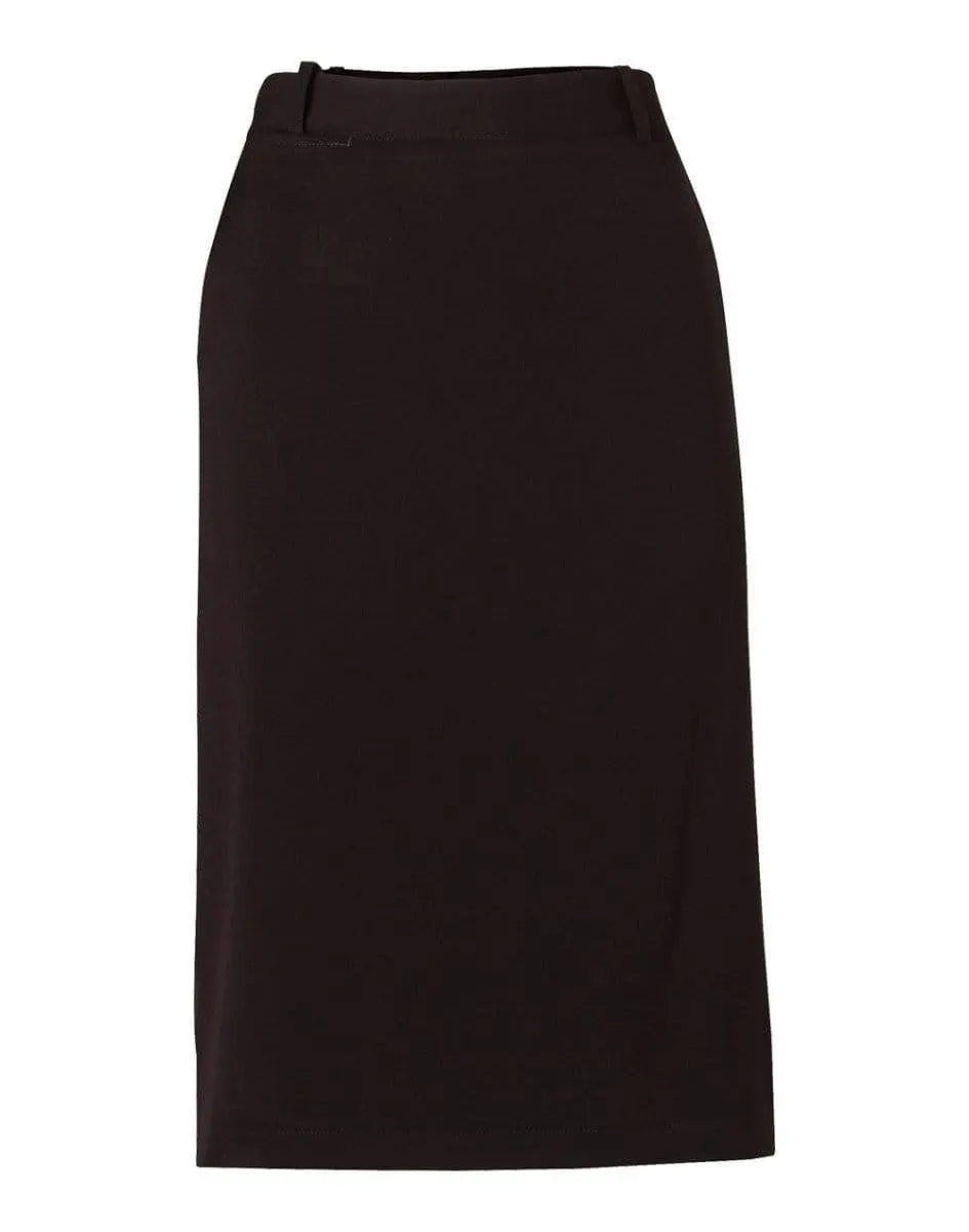 Benchmark Corporate Wear Navy / 6 BENCHMARK Women's Poly/Viscose Stretch Twill Flexi Waist A-line Utility Lined Skirt M9478