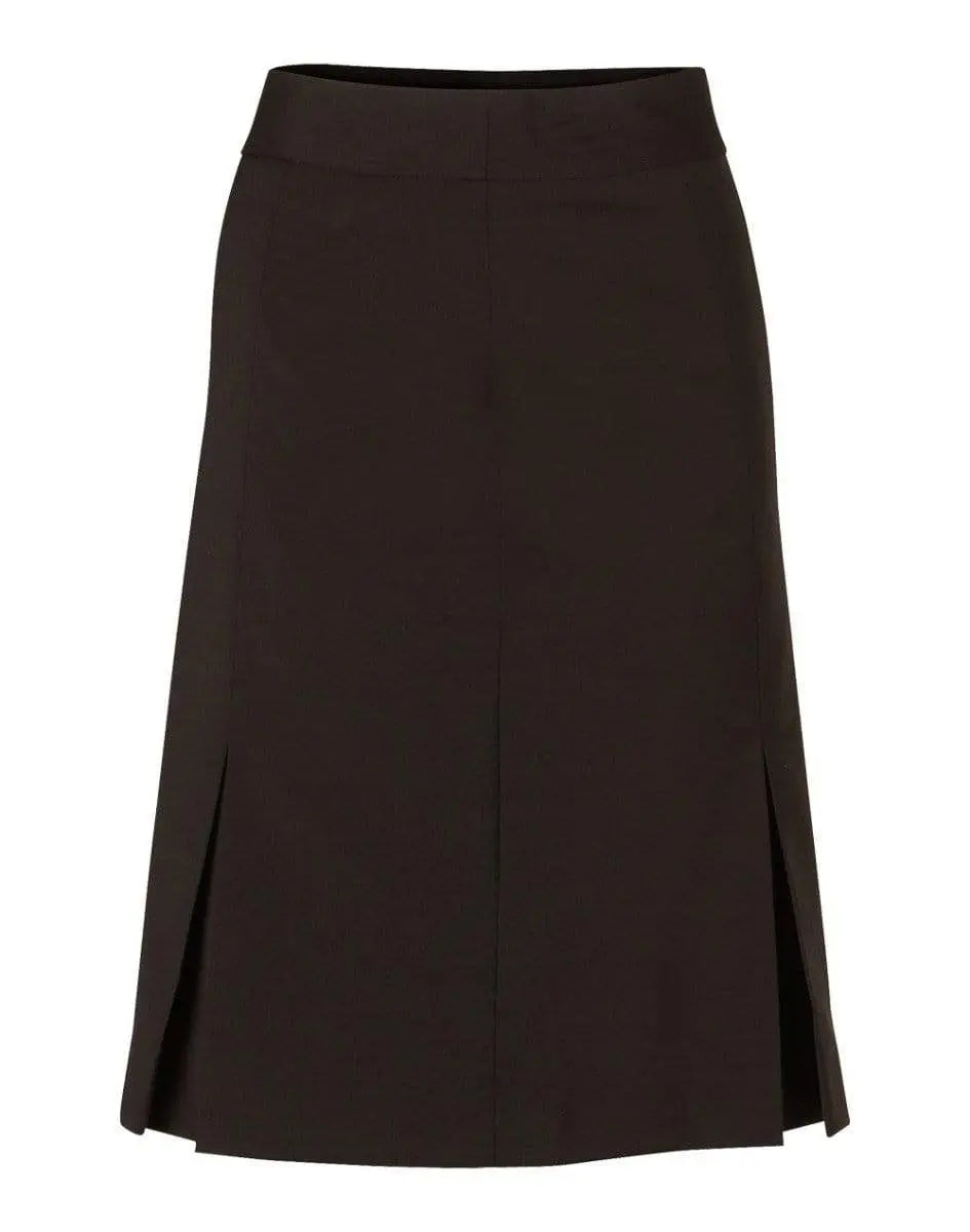 Benchmark Corporate Wear Charcoal / 6 BENCHMARK Women's Wool Blend Strecth Pleated SKirt M9473