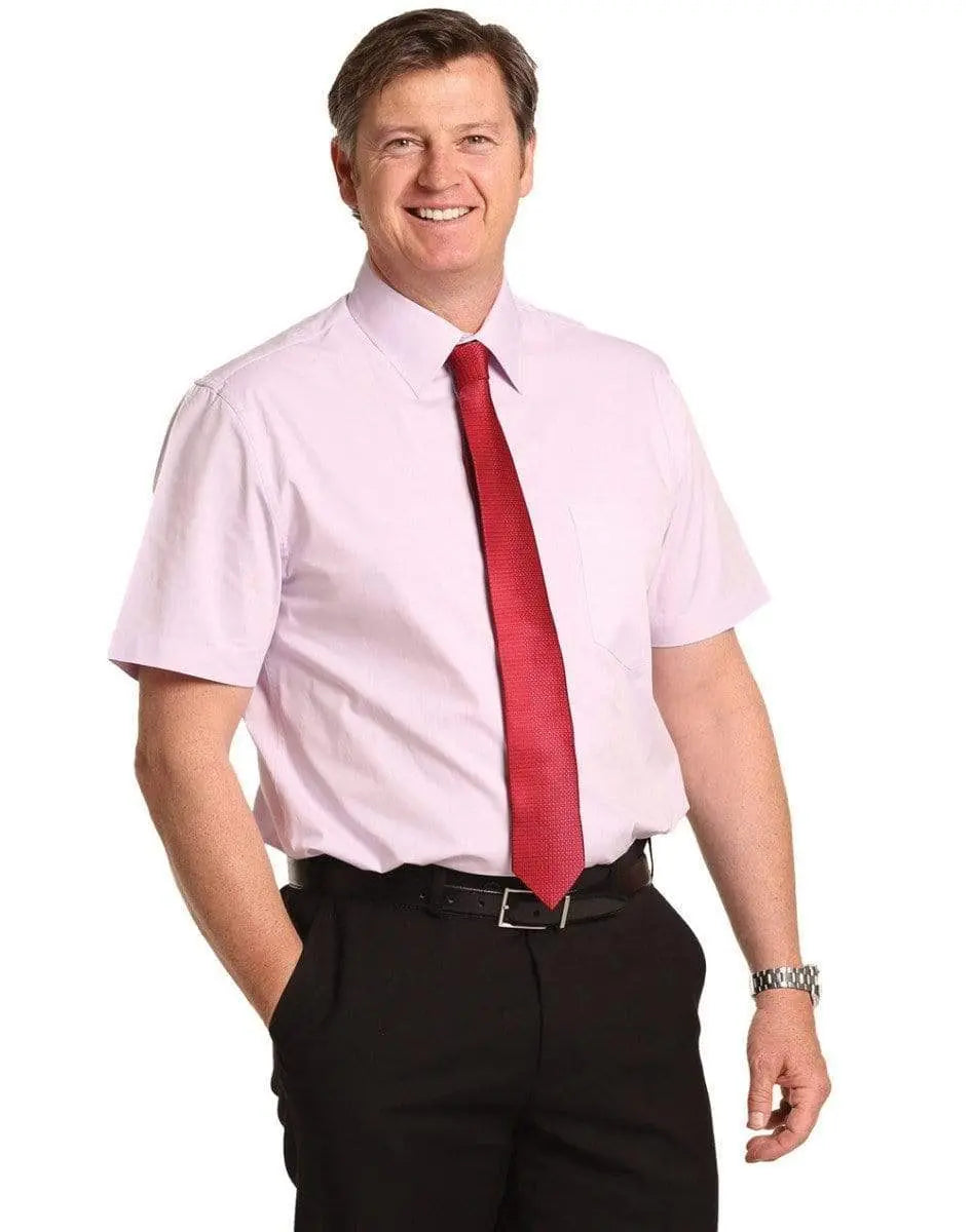 Benchmark Corporate Wear Men's CVC Oxford Short Sleeve Shirt M7040S