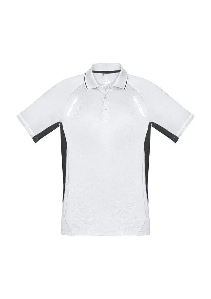 Biz Collection Renegade Mens Polo P700MS in White/Black/Silver