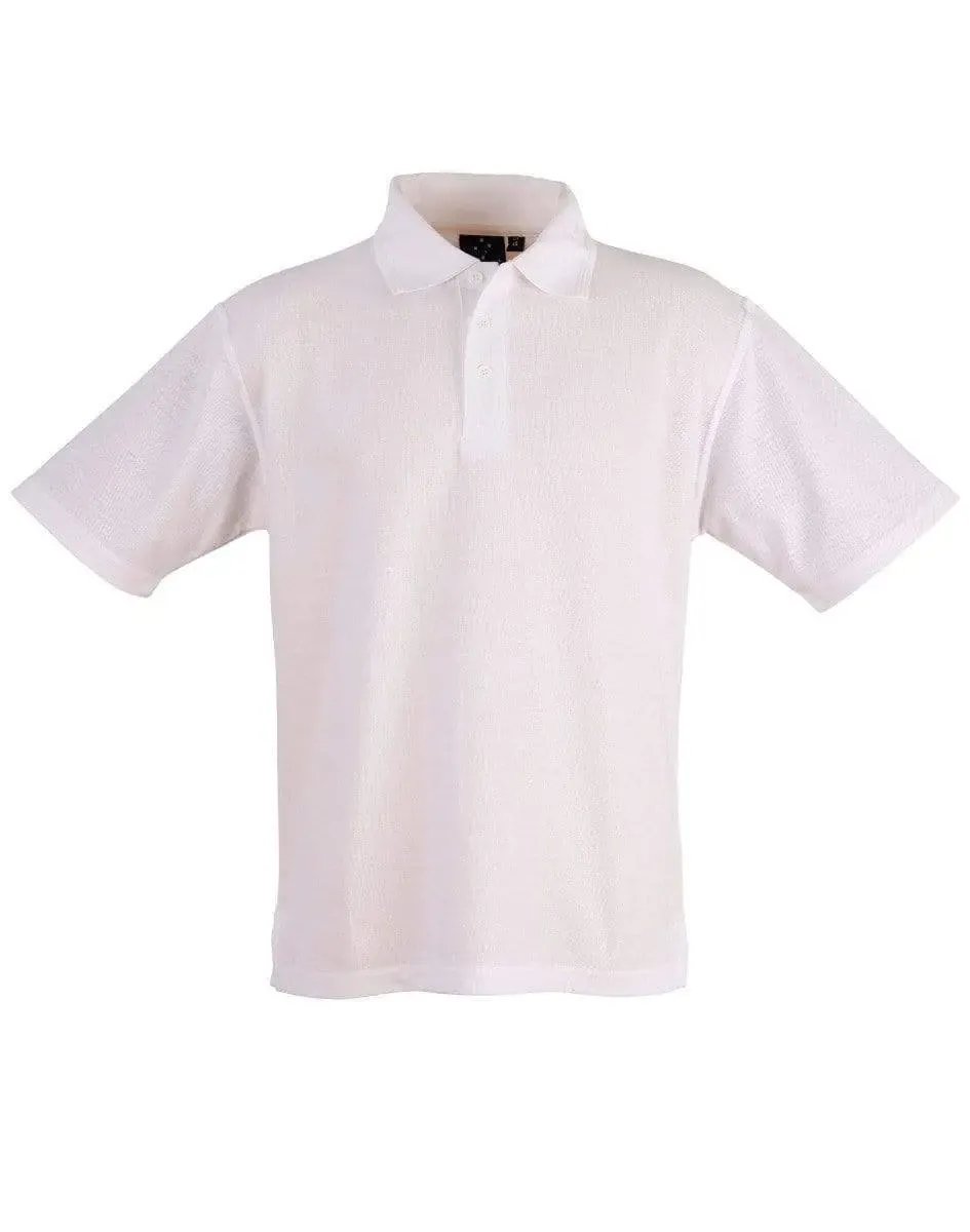 Biz Collection Traditional Polo Kids PS11K in White