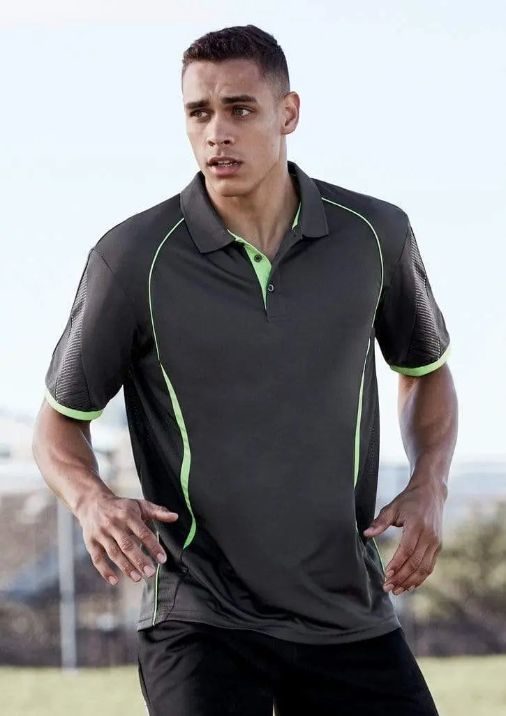 Biz Collection Casual Wear S / Royal/Gold Biz Collection Razor Mens Polo Shirt Biz Cool™ P405MS