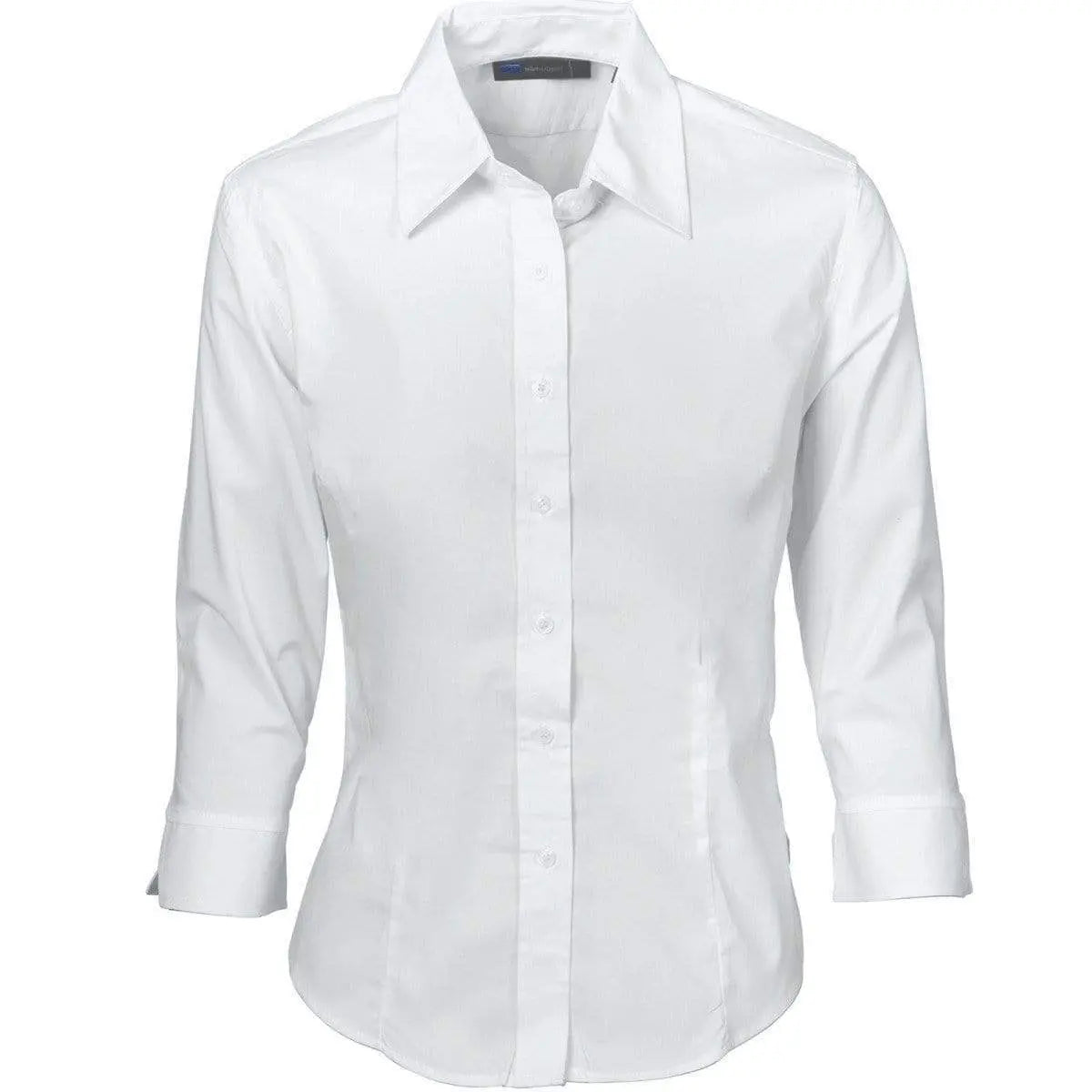 DNC WORKWEAR Ladies Polyester 3/4 Sleeve Cotton Shirt 4203 - Simply Scrubs Australia