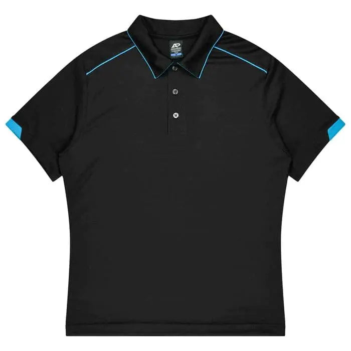 Aussie Pacific Currumbin Men's Polo Shirt 1320 Aussie Pacific BLACK/CYAN S