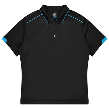 Aussie Pacific Currumbin Men's Polo Shirt 1320  Aussie Pacific BLACK/CYAN S