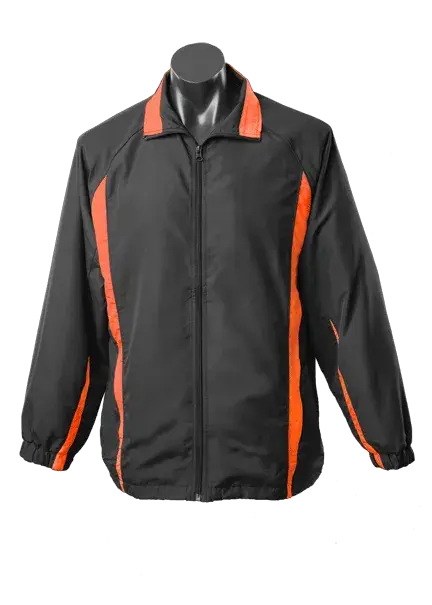 Aussie Pacific Eureka Men's Track Training Jacket 1604 in Black/Orange