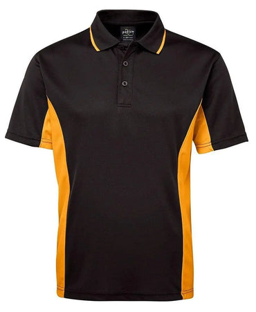 JB'S Contrast Polo 7PP - Simply Scrubs Australia Black-Gold-5XL