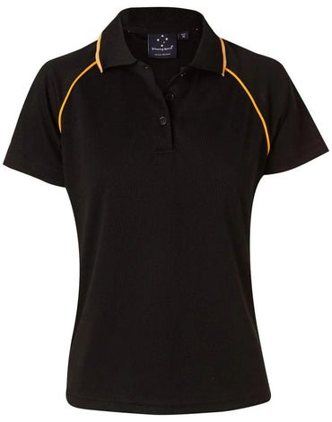 Winning Spirit Casual Wear Black/Gold / 8 WINNING SPIRIT CHAMPION POLO Ladies' PS19