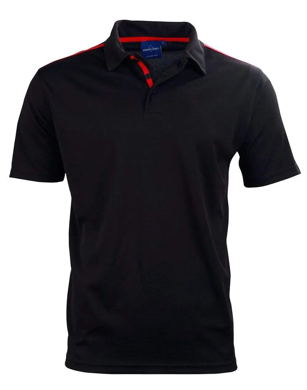 Winning Spirit Casual Wear Black/Red / XS Winning Spirit PS83 STATEN POLO SHIRT Men's