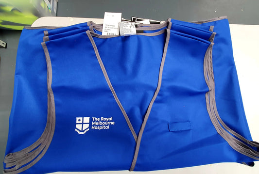 Covid-ward-custom-printed-hi-vis-royal-blue-vests Simply Scrubs Australia