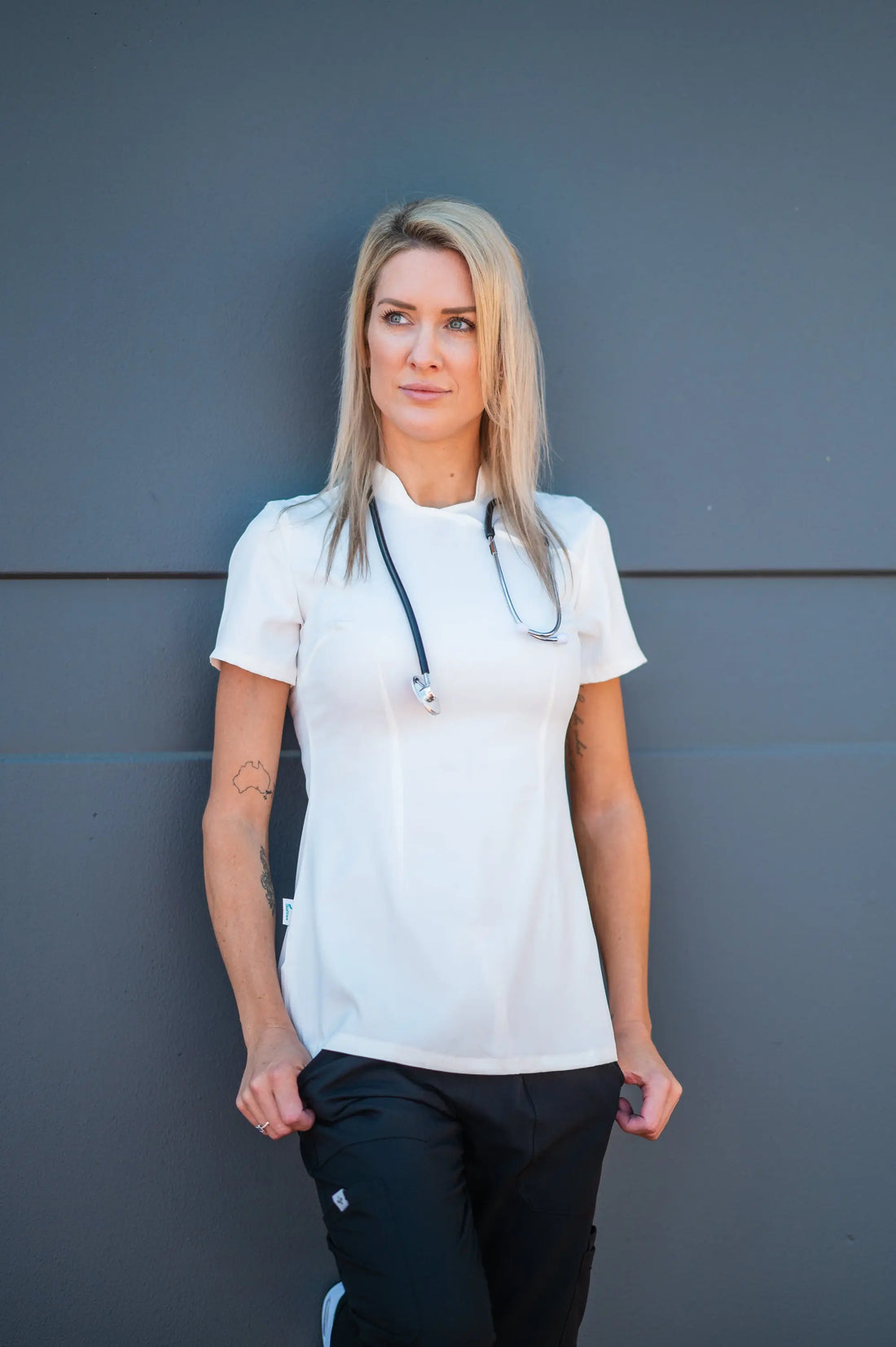 White Beauty Salon Tunic