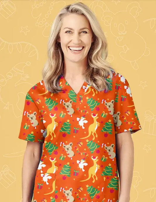 Festive-Cheer-Christmas-Scrubs-Australia Simply Scrubs Australia
