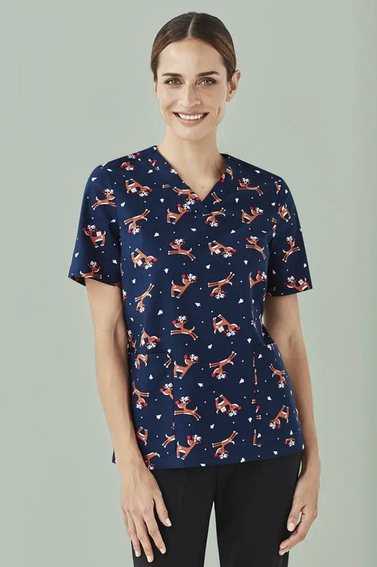 Christmas-Xmas-Printed-Nurse-Scrubs-Australia-Online Simply Scrubs Australia