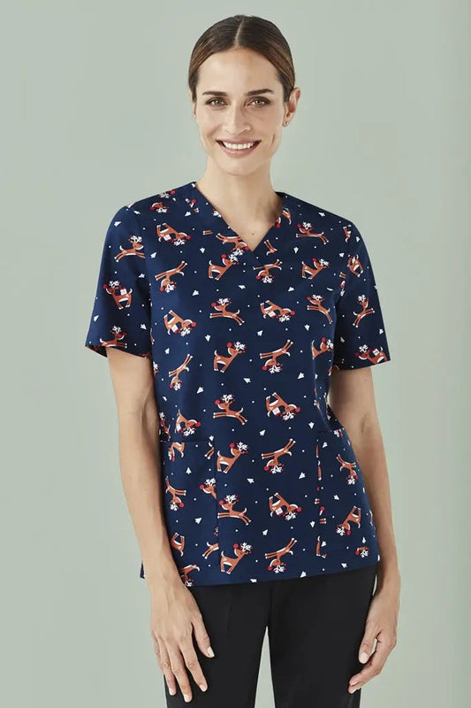 Christmas-Santa-Printed-Scrubs-Online Simply Scrubs Australia