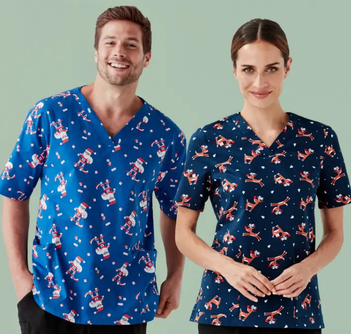 Christmas Scrub Tops