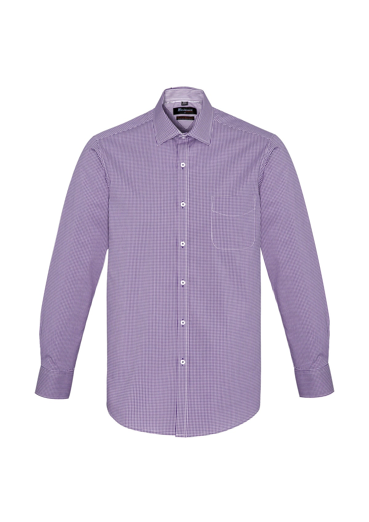 Biz Corporates Newport Mens Long Sleeve Shirt 42520 in Purple Reign