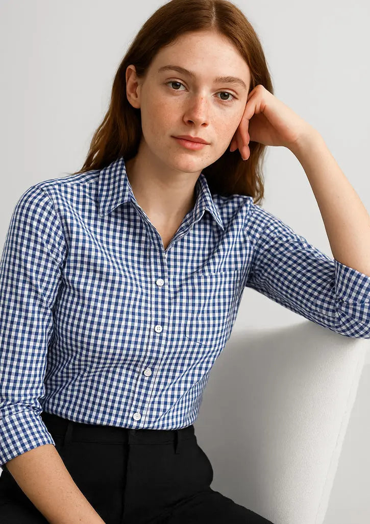 Biz Corporates Springfield Women's 3/4 Sleeve Shirt 43411  Simply Scrubs Australia