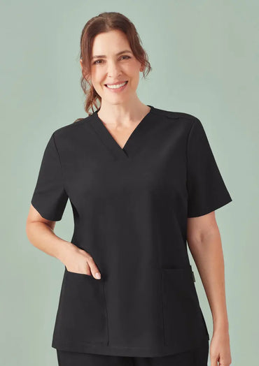 BizCare Women's Pulse V-neck Scrub Top CU543LS
