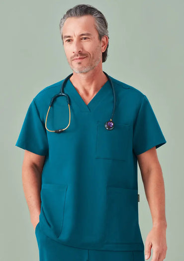 BizCare Unisex Pulse V-neck Scrub Top CU544US