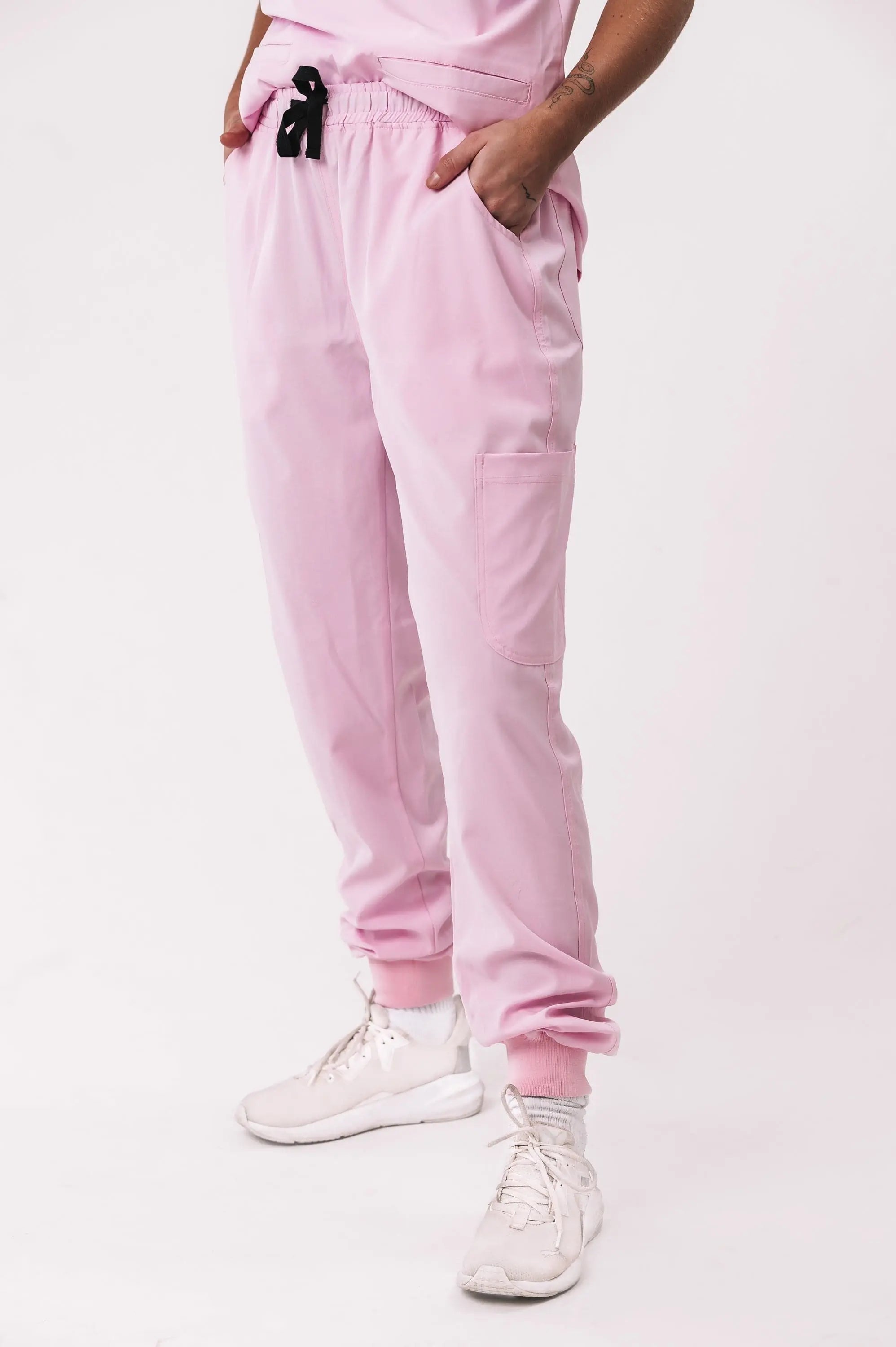 Softies London Unisex Premium Scrub Jogger Cargo Pants LP01 in Pink