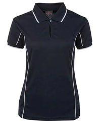 JB'S Podium Women’s Piping Work Polo Shirt 7LPI Casual Wear Jb's Wear Navy/White 8 