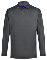 Mens Bamboo Charcoal Eco Fabric Long Sleeve Polo PS89 Winning Spirit