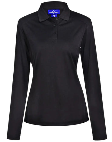 Ladies Bamboo Charcoal  Eco Fabric Long Sleeve Polo PS90 - City Workwear