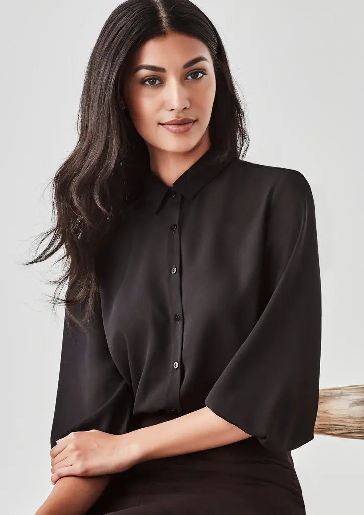 Biz Corporates Lucy 3/4 Sleeve Blouse RB965LT  Simply Scrubs Australia