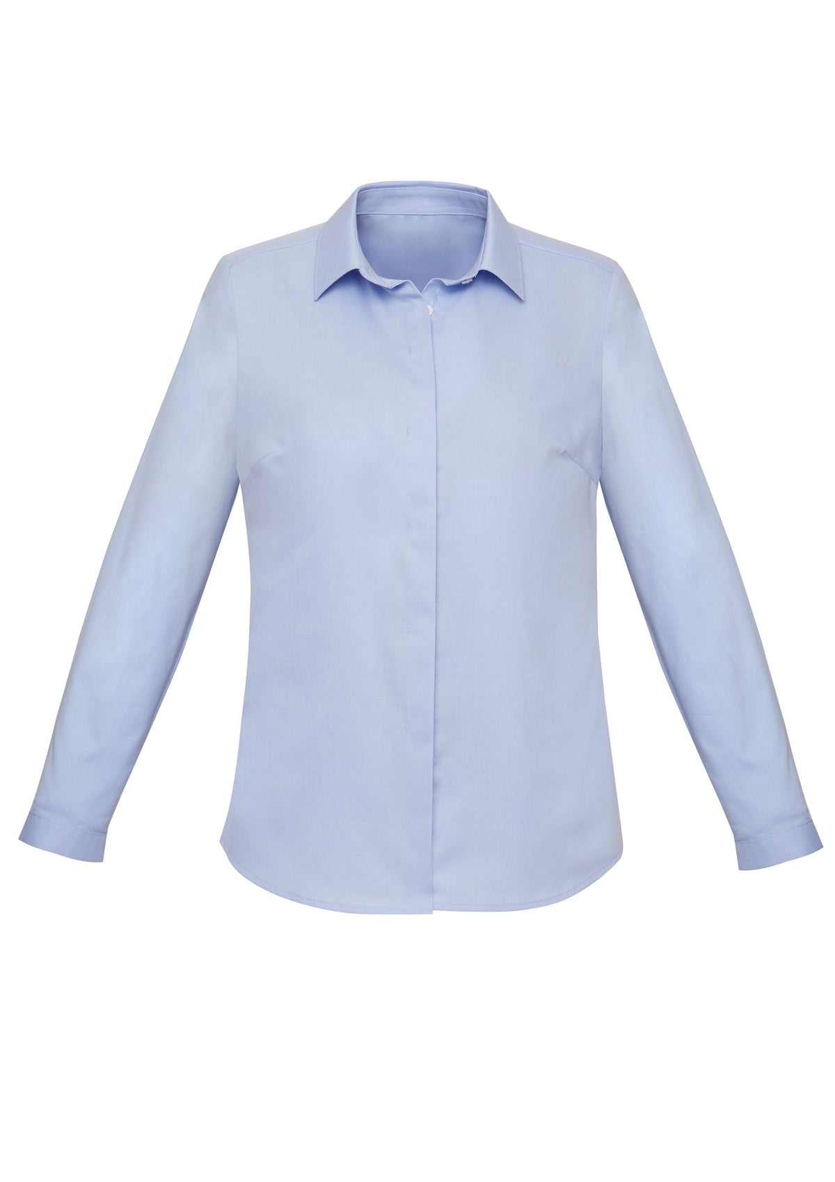 Biz Corporates Charlie Women's Long Sleeve Shirt RS968LL in Blue Chambray