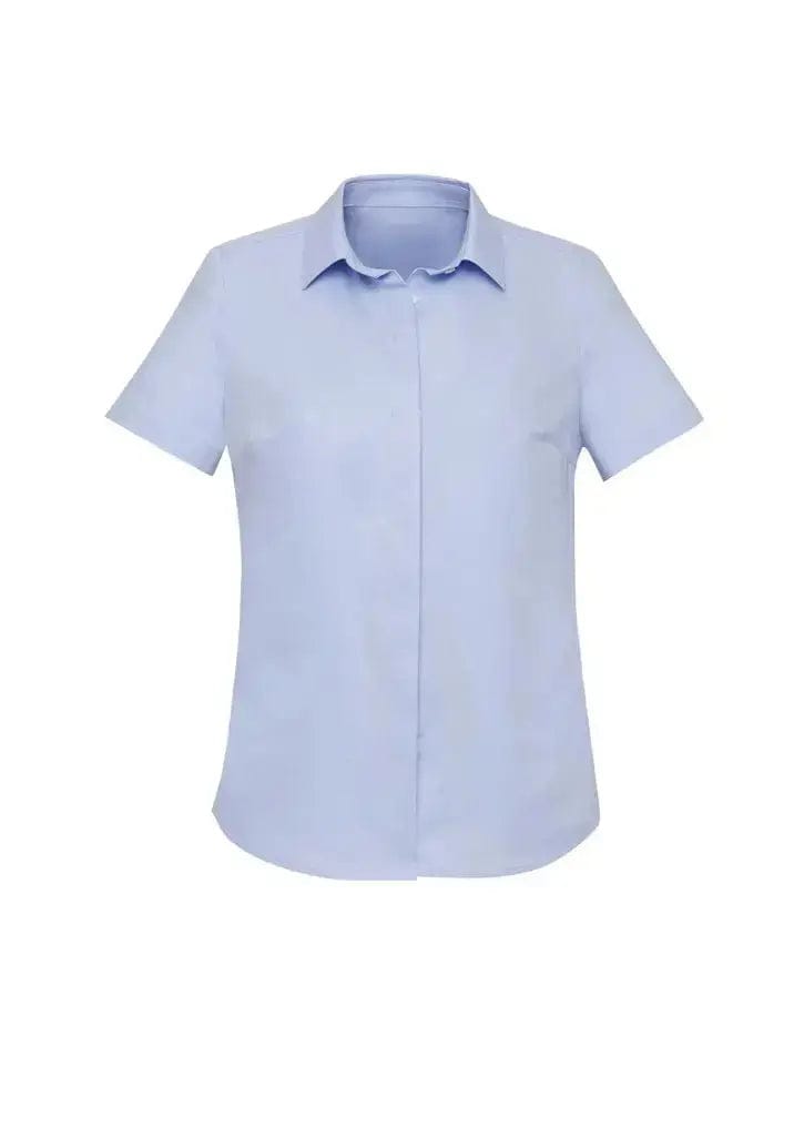 Biz Corporates Charlie Women's Short Sleeve Shirt RS968LS in Blue Chambray